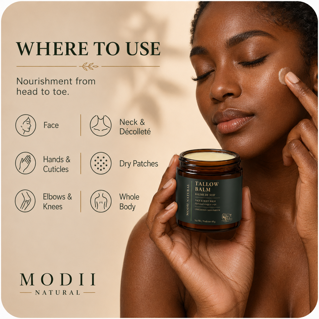 Natural Handmade Tallow Balm - 60g