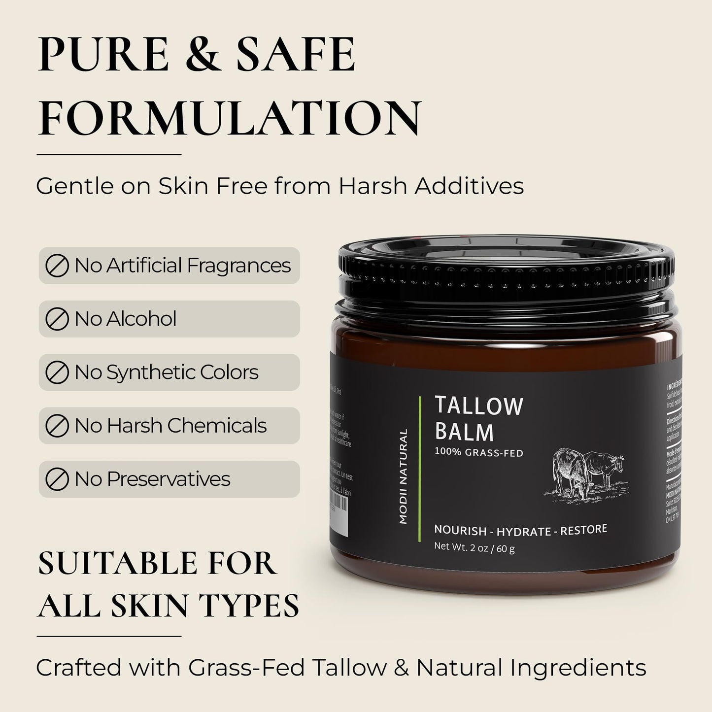 Natural Handmade Tallow Balm