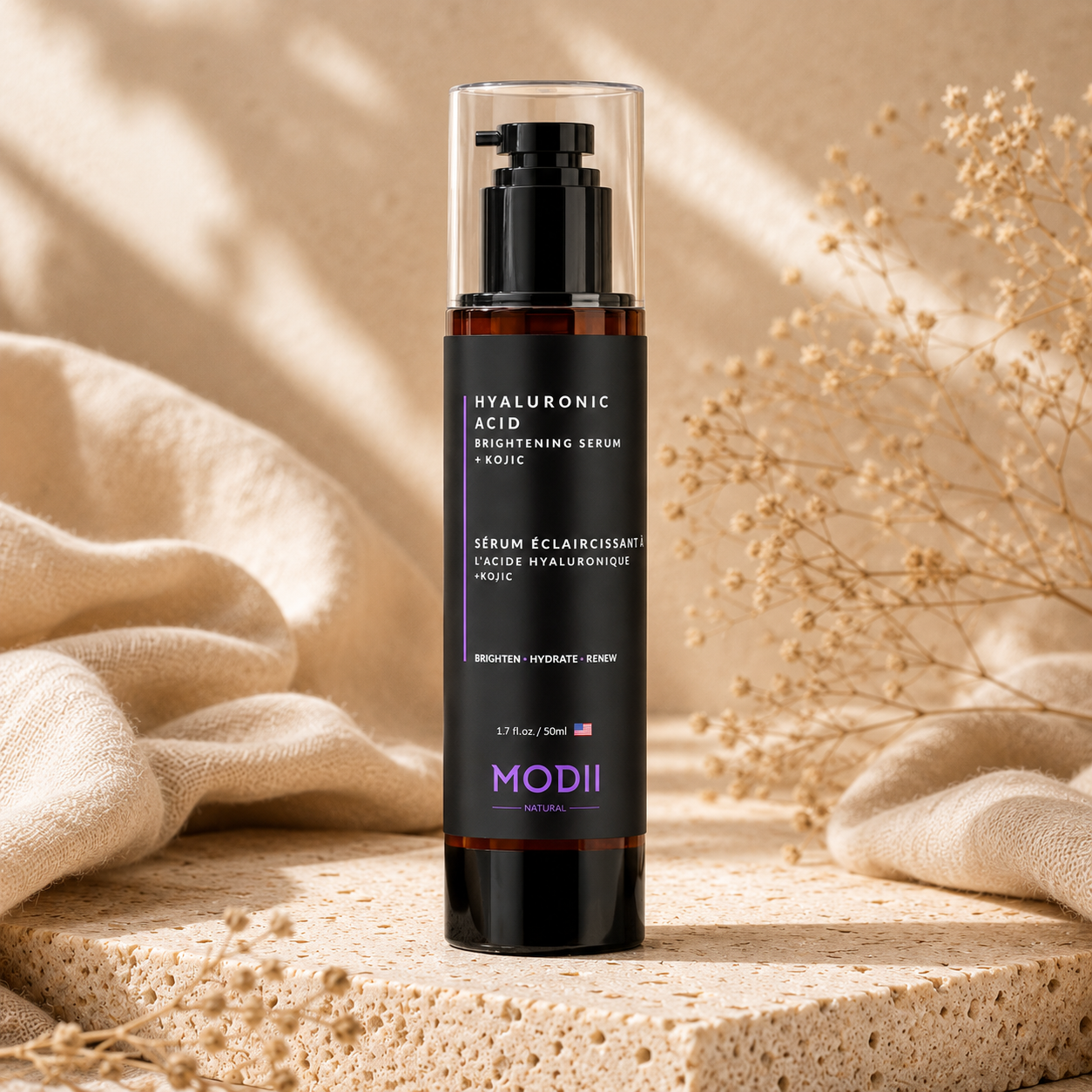MODII Natural Hyaluronic Acid Brightening Serum + Kojic - 50ml