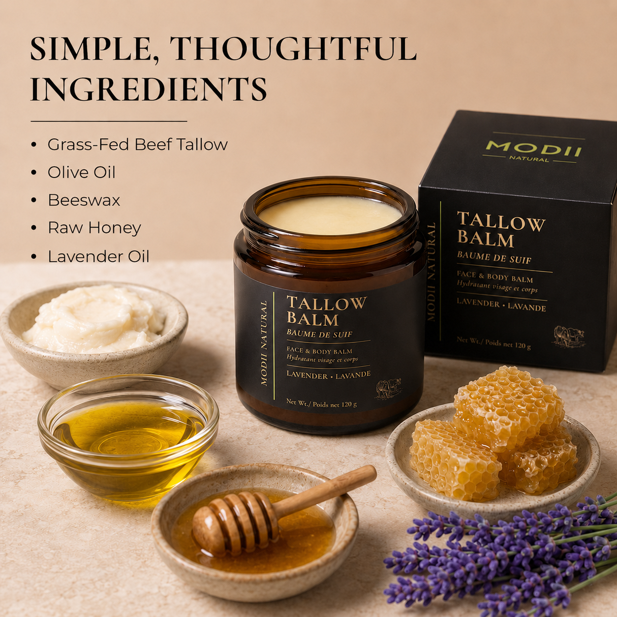 MODII Natural Lavender Tallow Balm