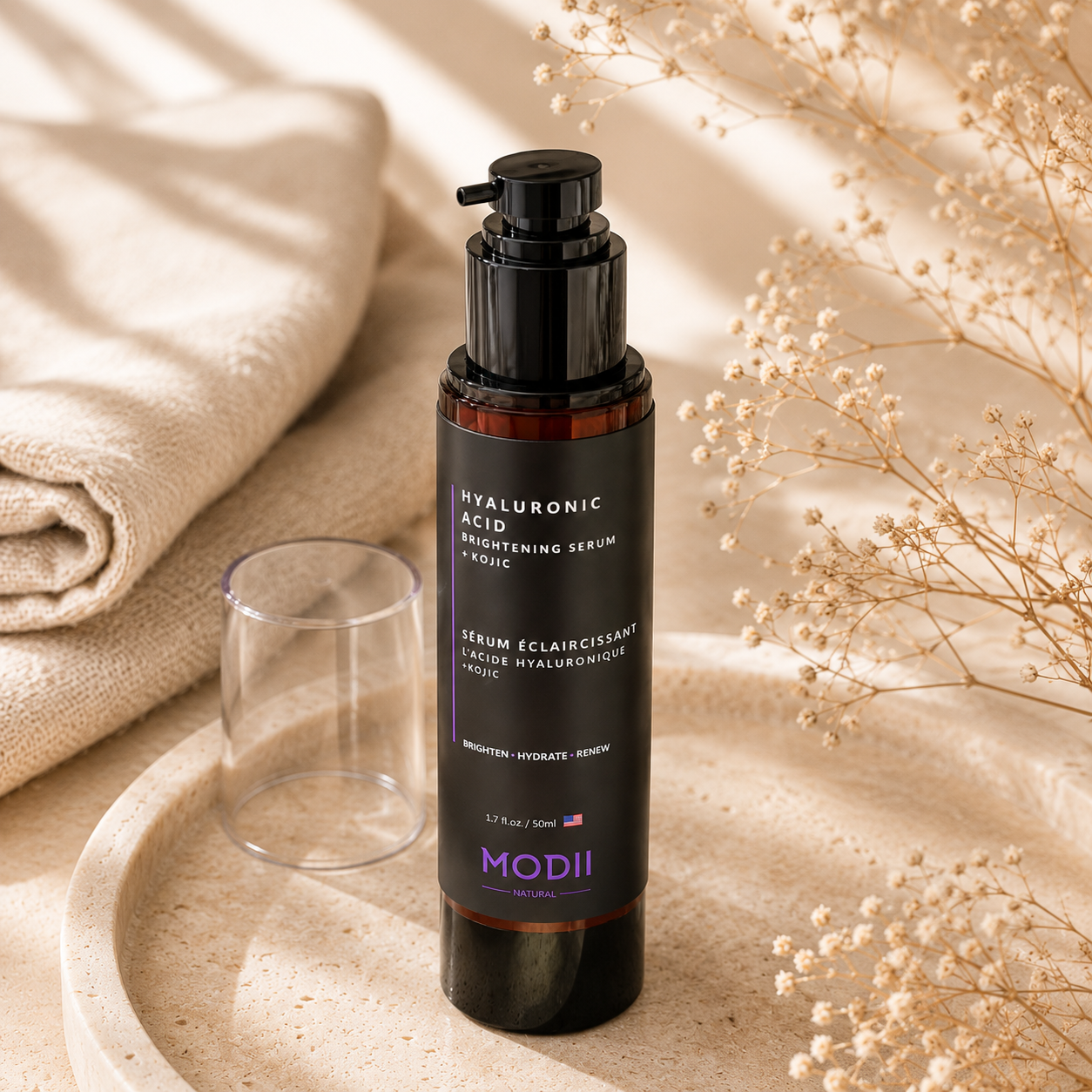 MODII Natural Hyaluronic Acid Brightening Serum + Kojic - 50ml