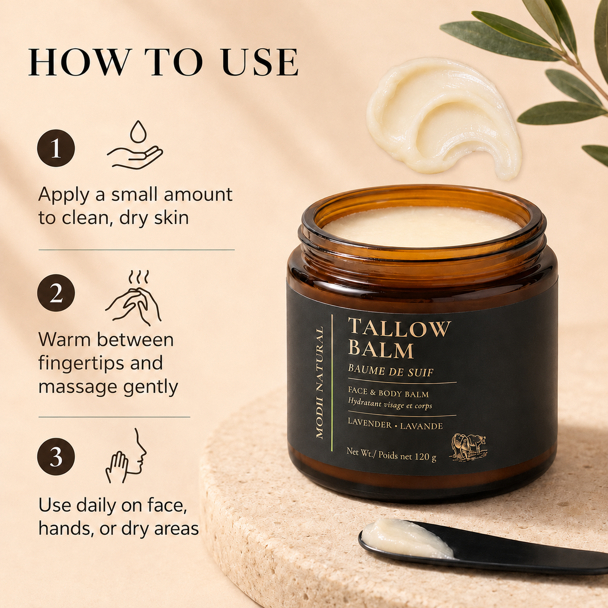 MODII Natural Lavender Tallow Balm