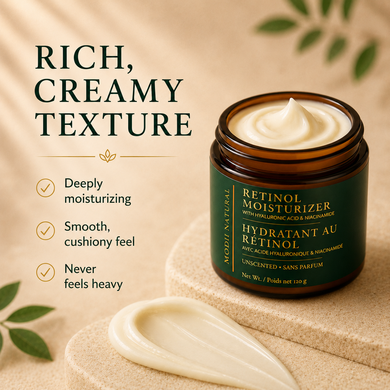 MODII Natural Retinol Face Moisturizer - 120ml