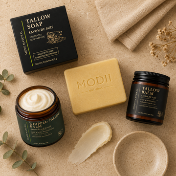 MODII Natural Tallow Skincare Set, Soap, Whipped Tallow Balm & Tallow Balm