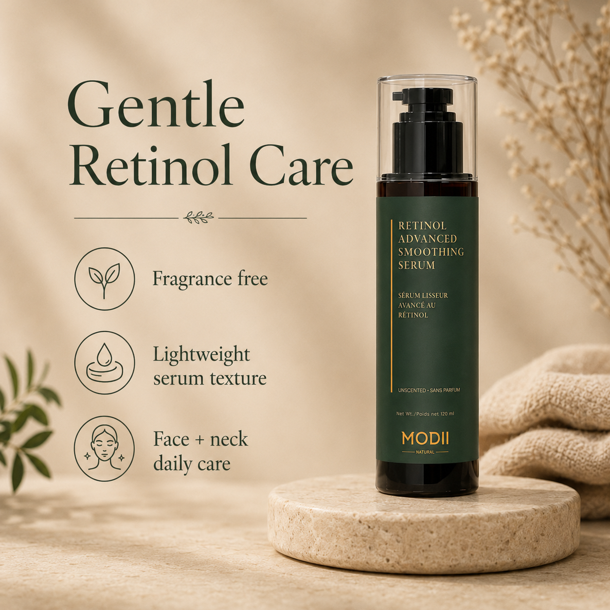 MODII Natural Retinol Advanced Smoothing Serum - 120ml