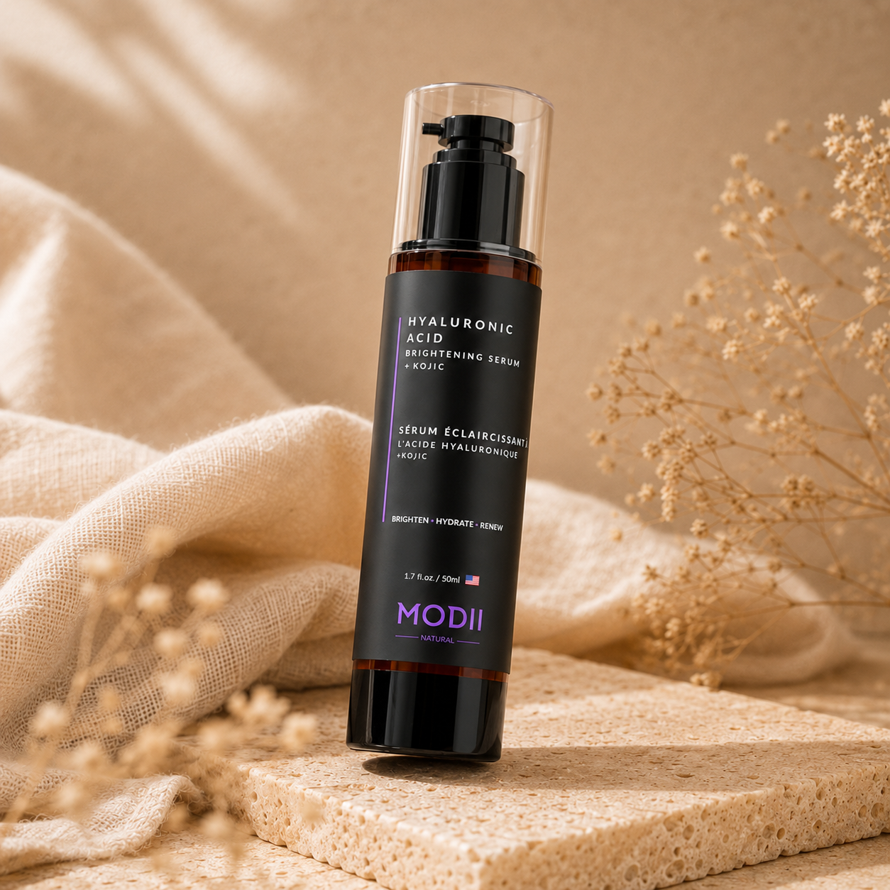 MODII Natural Hyaluronic Acid Brightening Serum + Kojic - 50ml