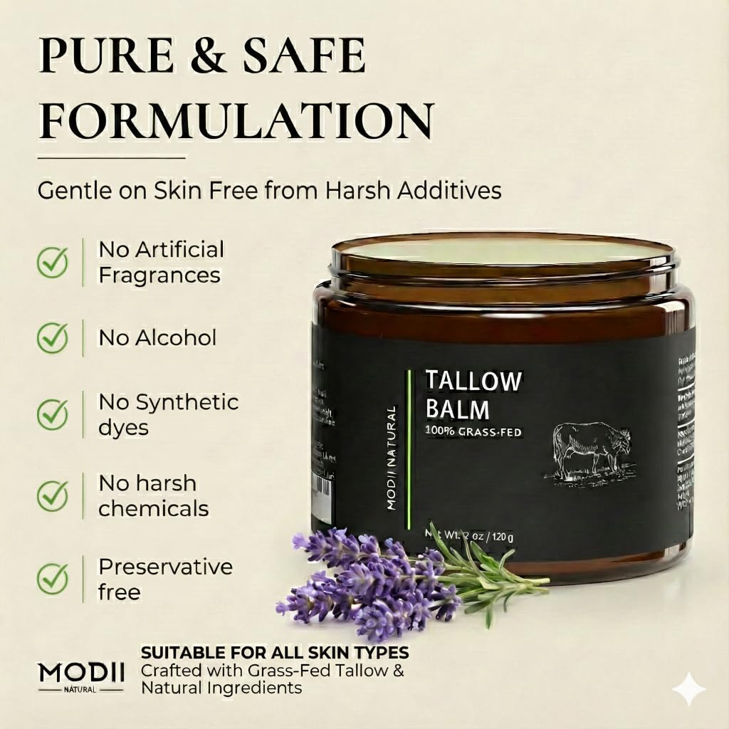 MODII Natural Handmade Tallow Balm – Lavender – 60g