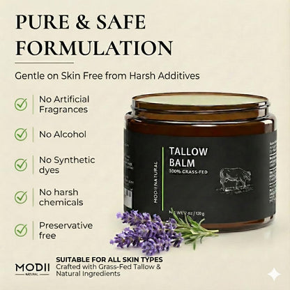 MODII Natural Handmade Tallow Balm – Lavender – 60g