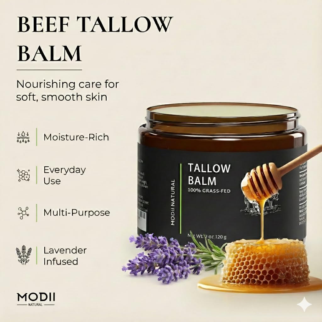 MODII Natural Handmade Tallow Balm – Lavender – 60g