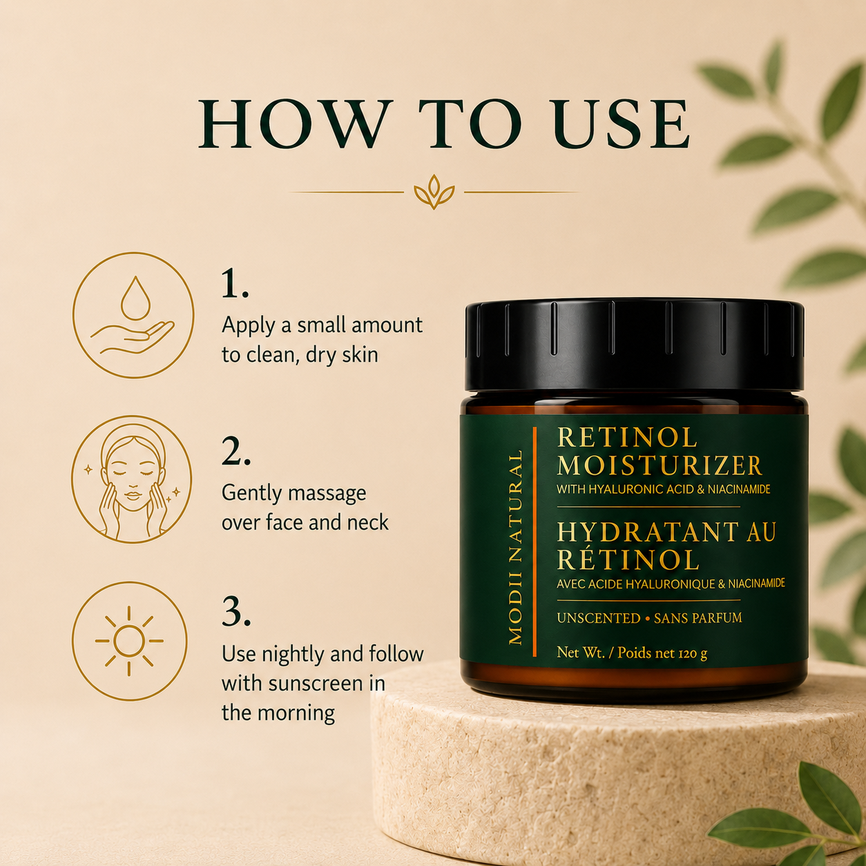 MODII Natural Retinol Face Moisturizer - 120ml