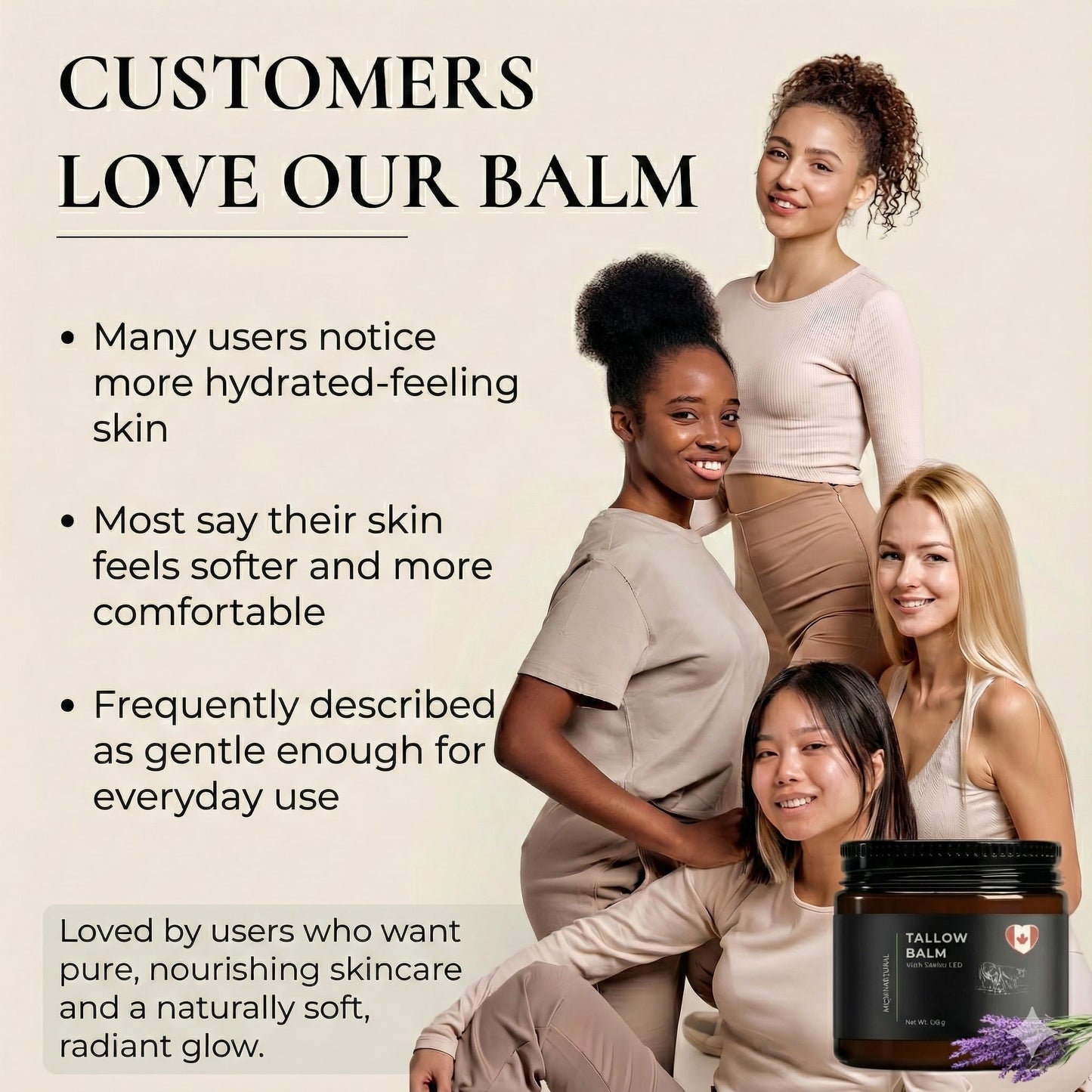 MODII Natural Handmade Tallow Balm – Lavender – 60g