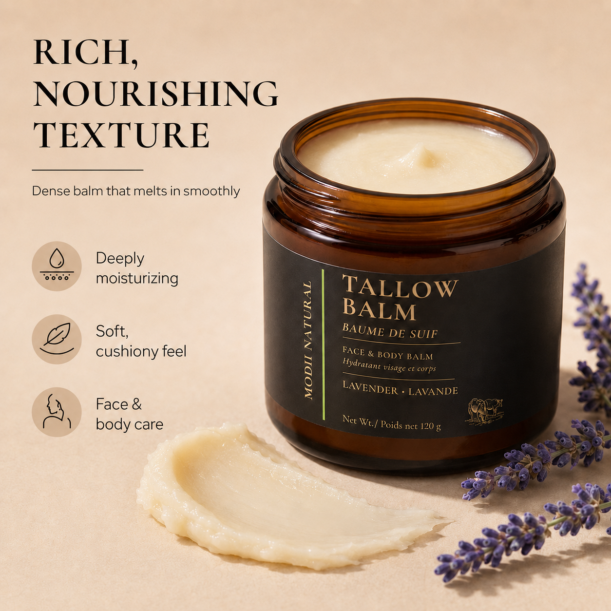 MODII Natural Lavender Tallow Balm