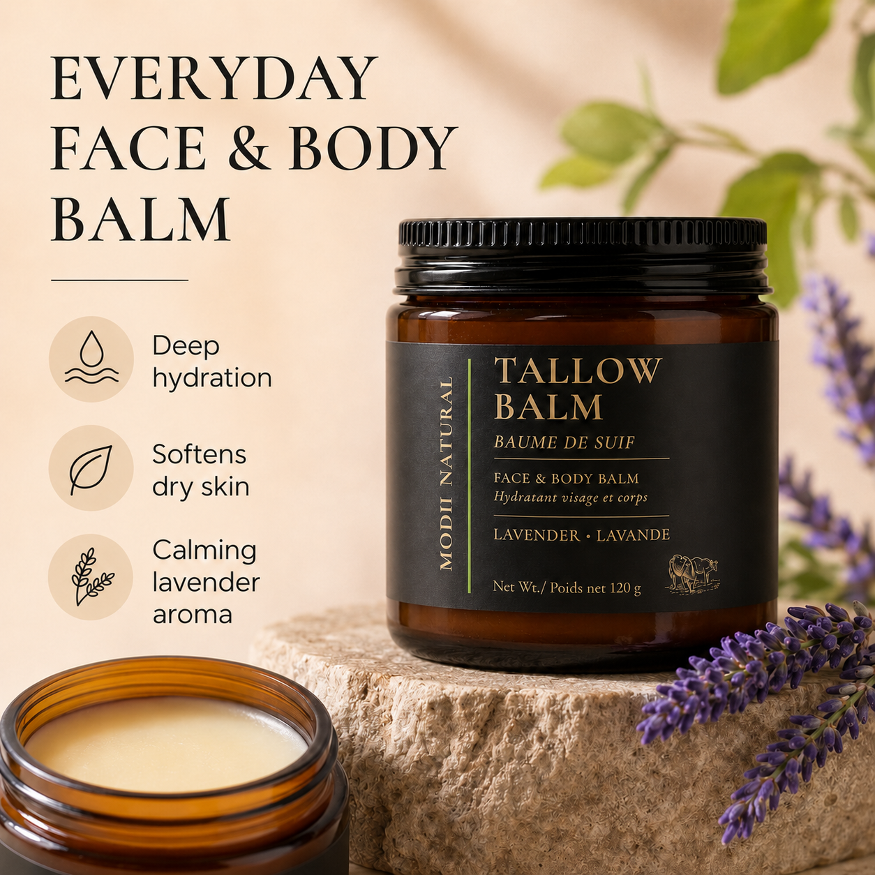MODII Natural Lavender Tallow Balm