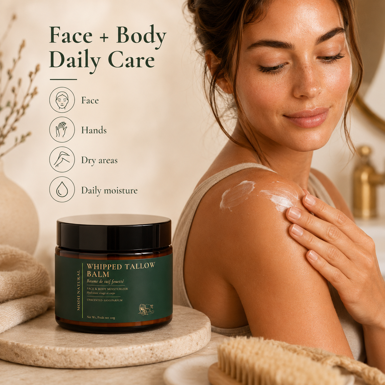 MODII Natural Whipped Tallow Balm (120g)