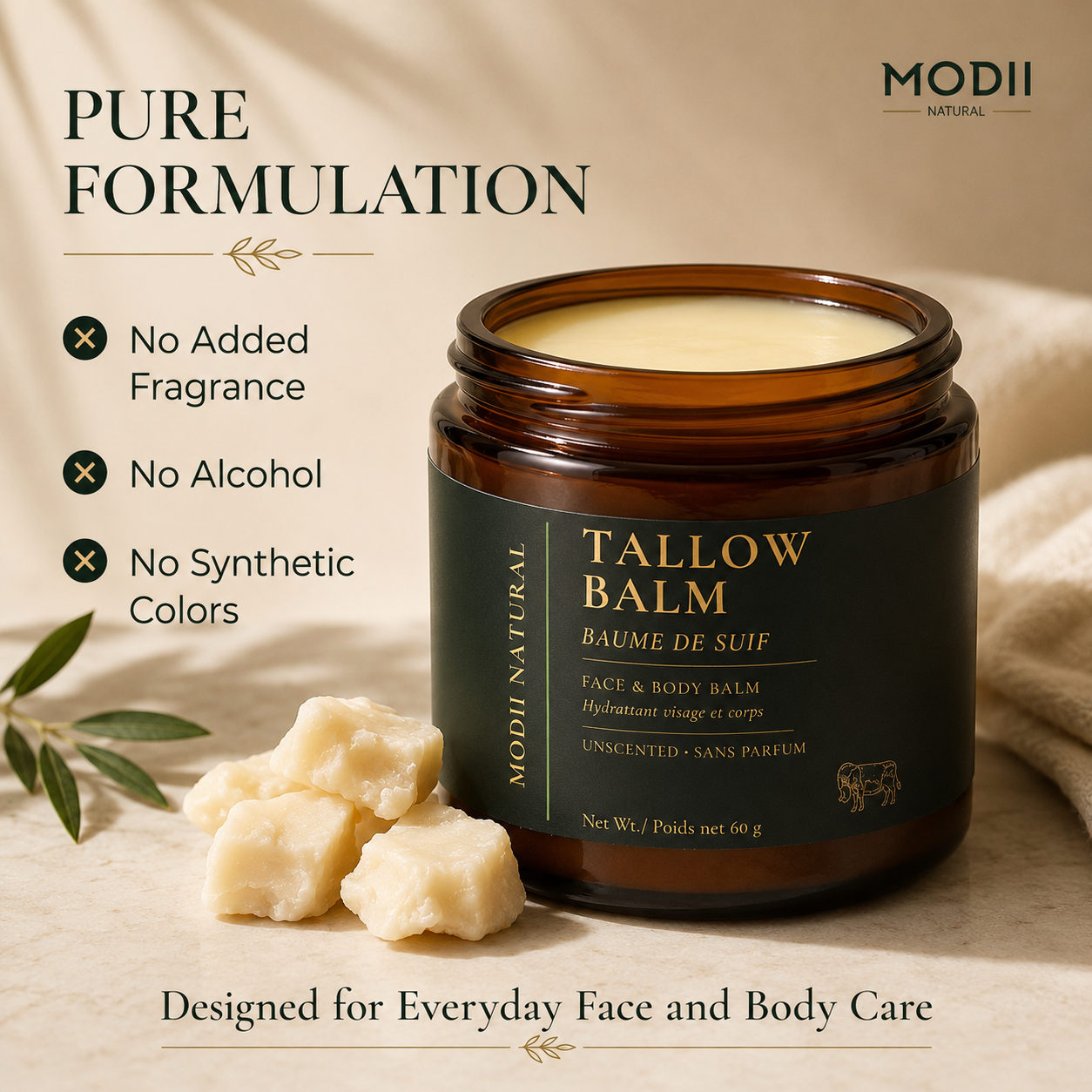 Natural Handmade Tallow Balm - 60g