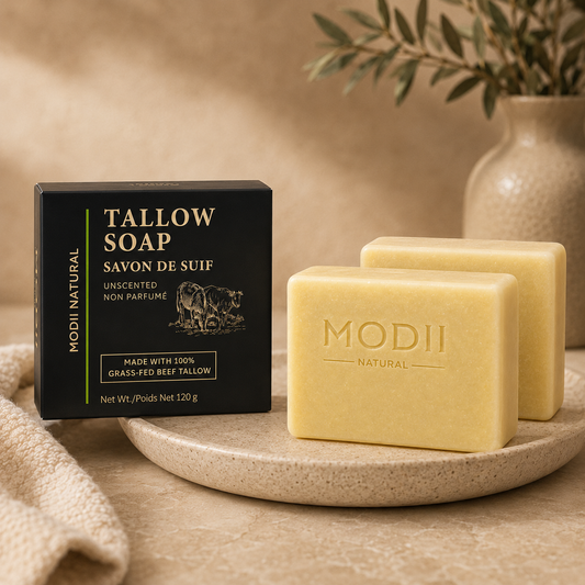 MODII Natural Handmade Tallow Soap - Pack of 2 (120g each)