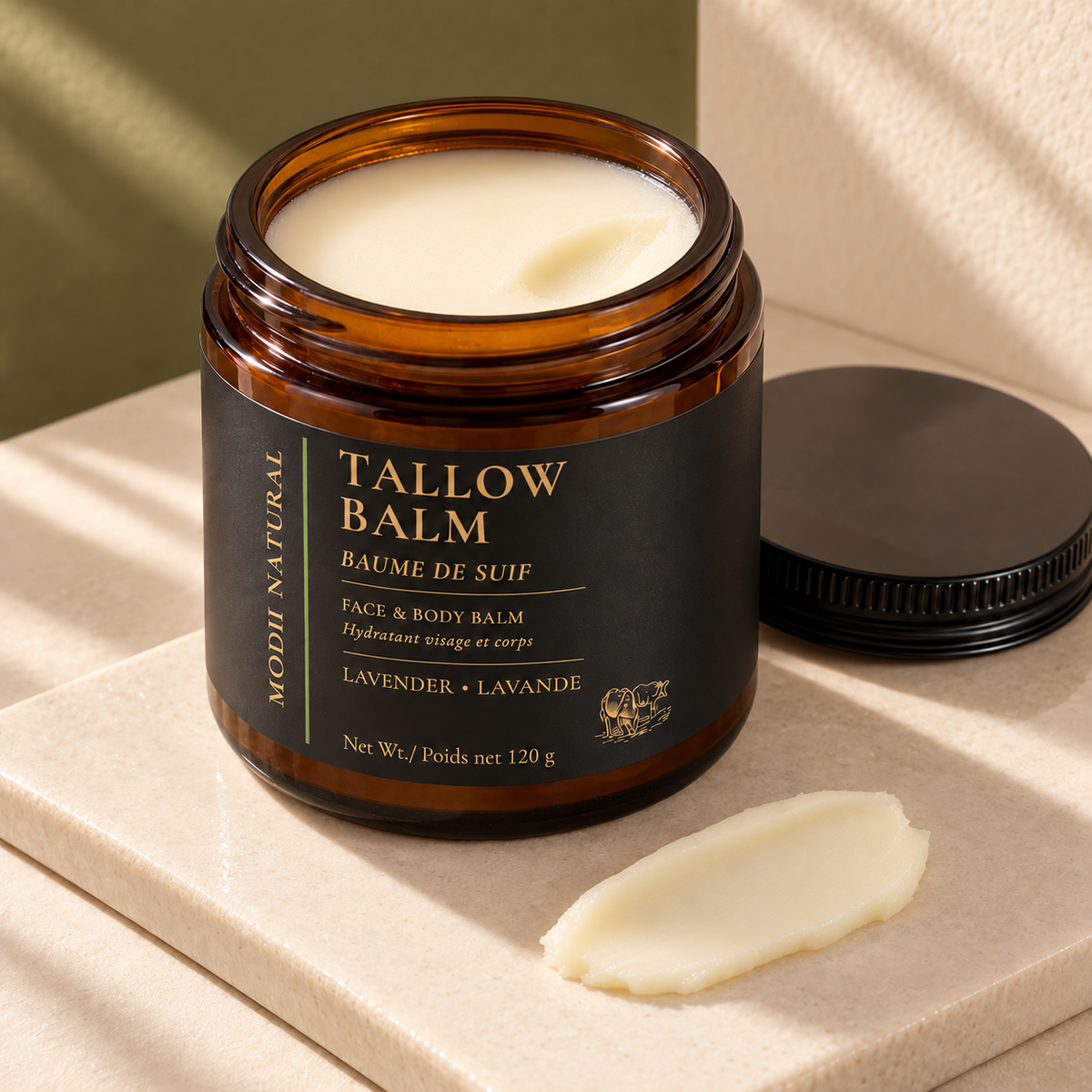 MODII Natural Lavender Tallow Balm — product texture detail