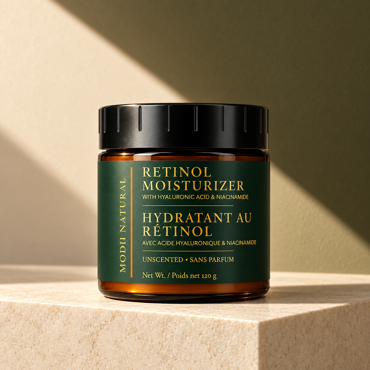 MODII Natural Retinol Face Moisturizer - 120g — full product and packaging