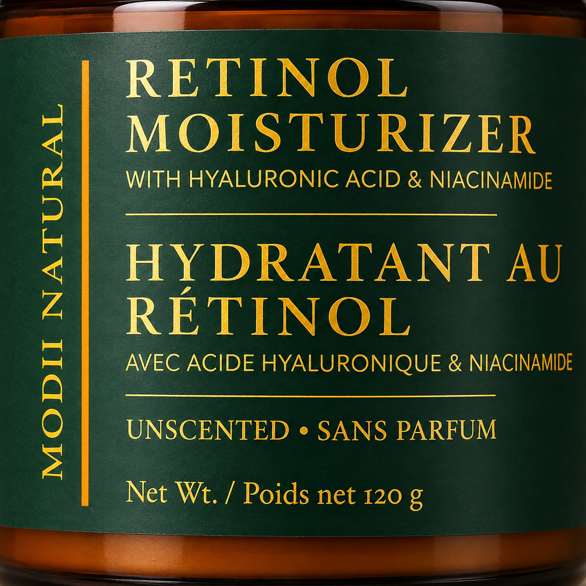 MODII Natural Retinol Face Moisturizer - 120g — Retinol Moisturizer 120g front label