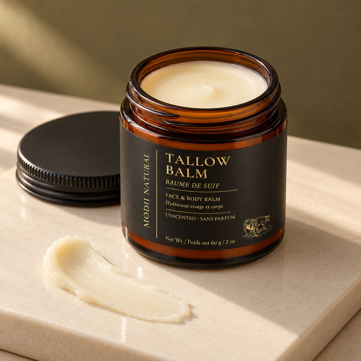 MODII Natural Tallow Balm — product texture detail